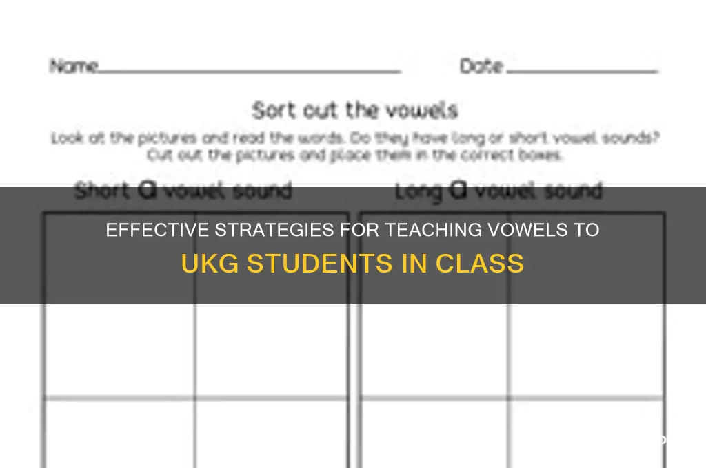 how to teach vowels to ukg students