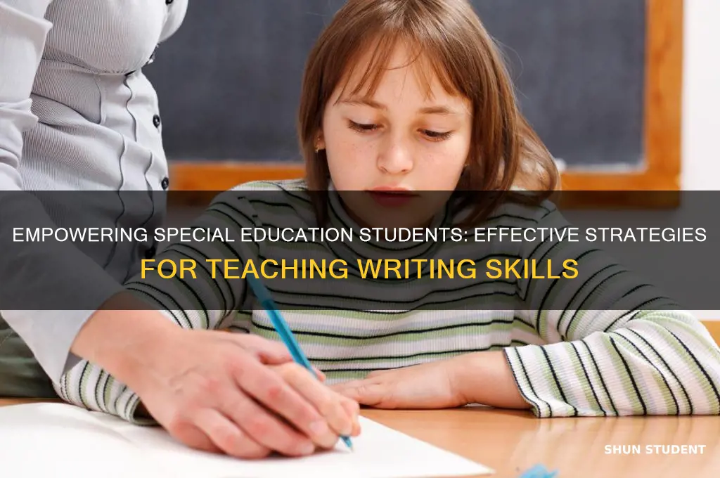 how to teach writing skills to special education students
