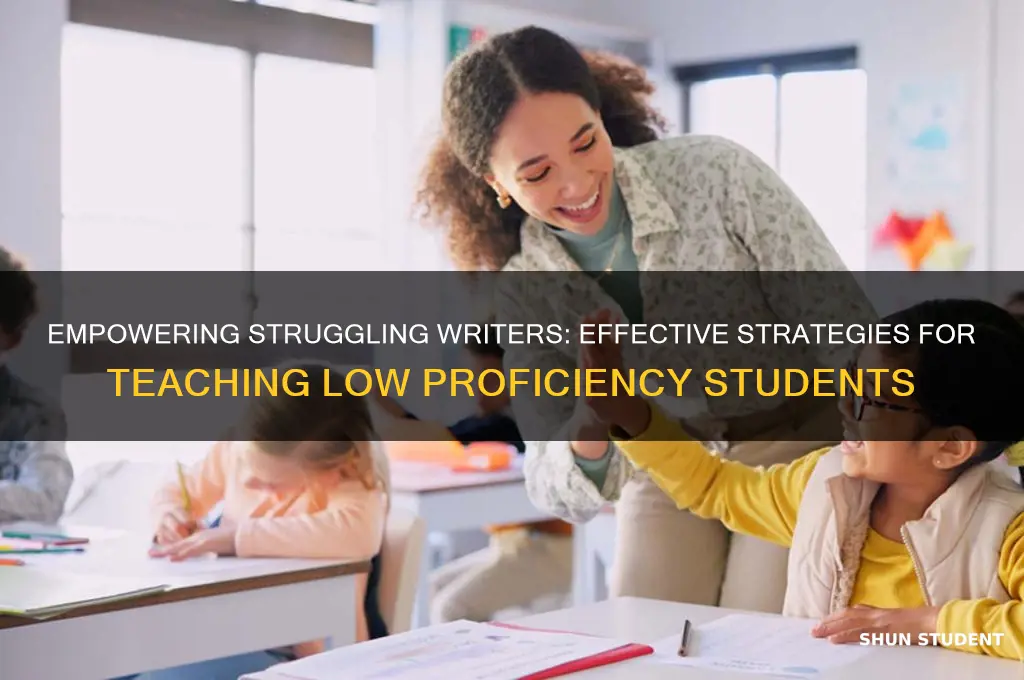 how to teach writing to low proficiency students