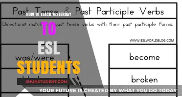 Teaching Yesterday to ESL Students: Effective Strategies for Past Tense Mastery
