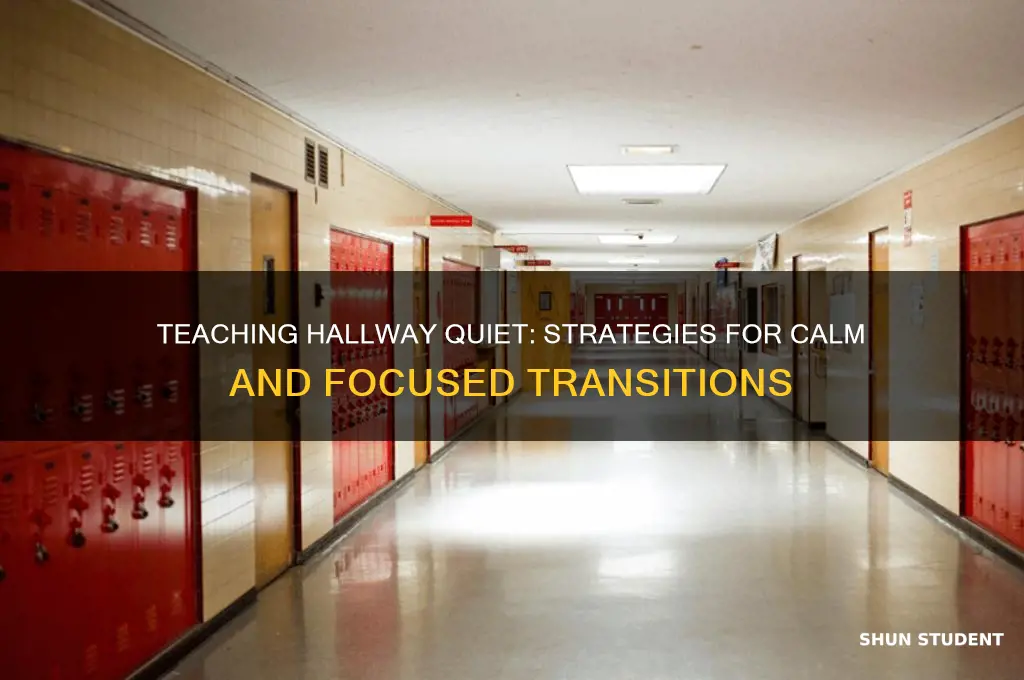 how to teach your students to quite in the hallway