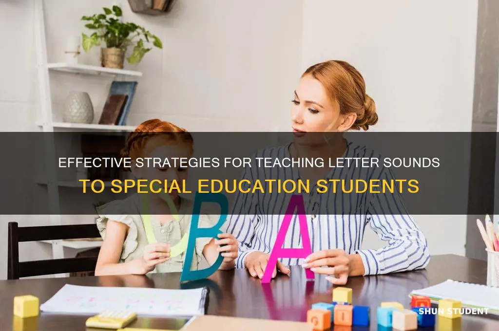 how to teaching letters sounds to a special education students