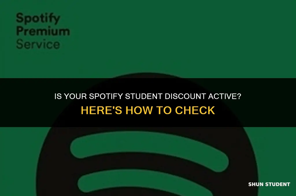 how to tell if spotify for student is working