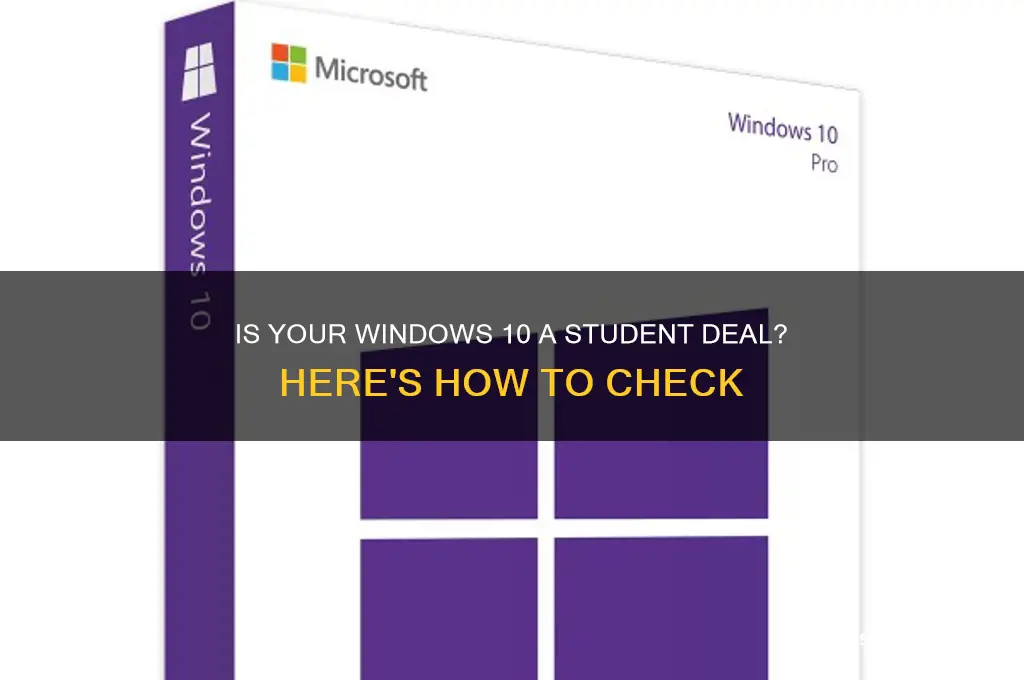how to tell if windows 10 is student discount
