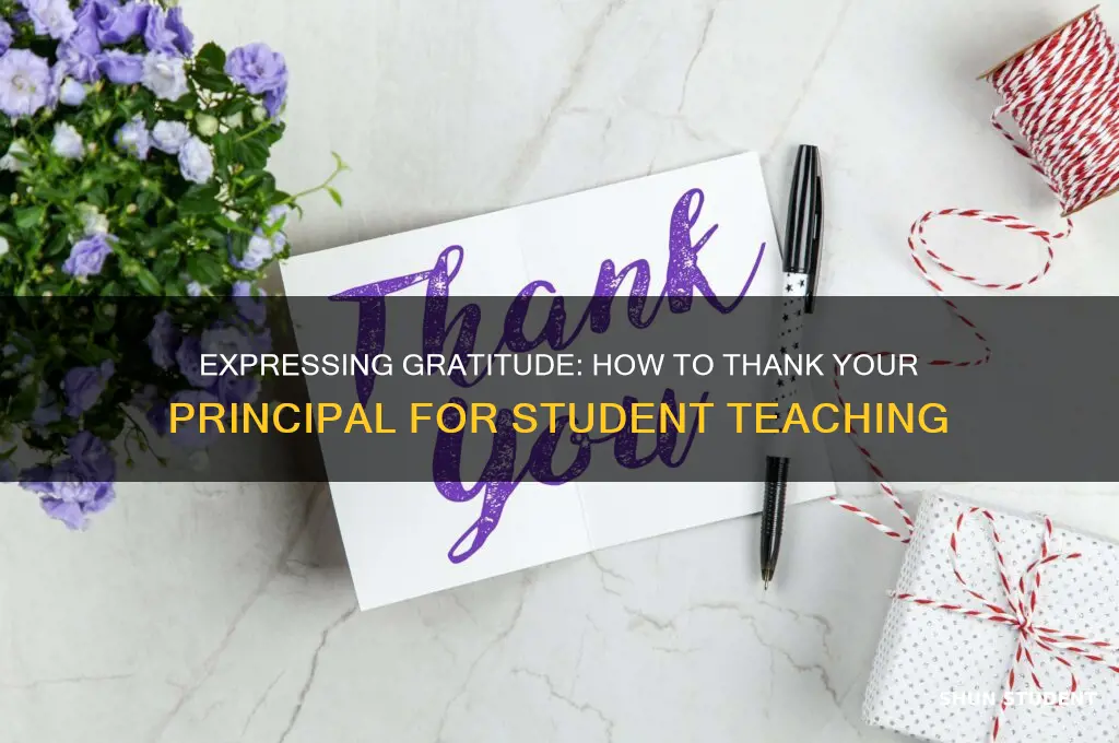how to thank a principal for student teaching