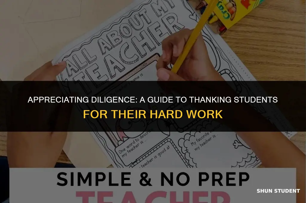 how to thank a student for working so hard