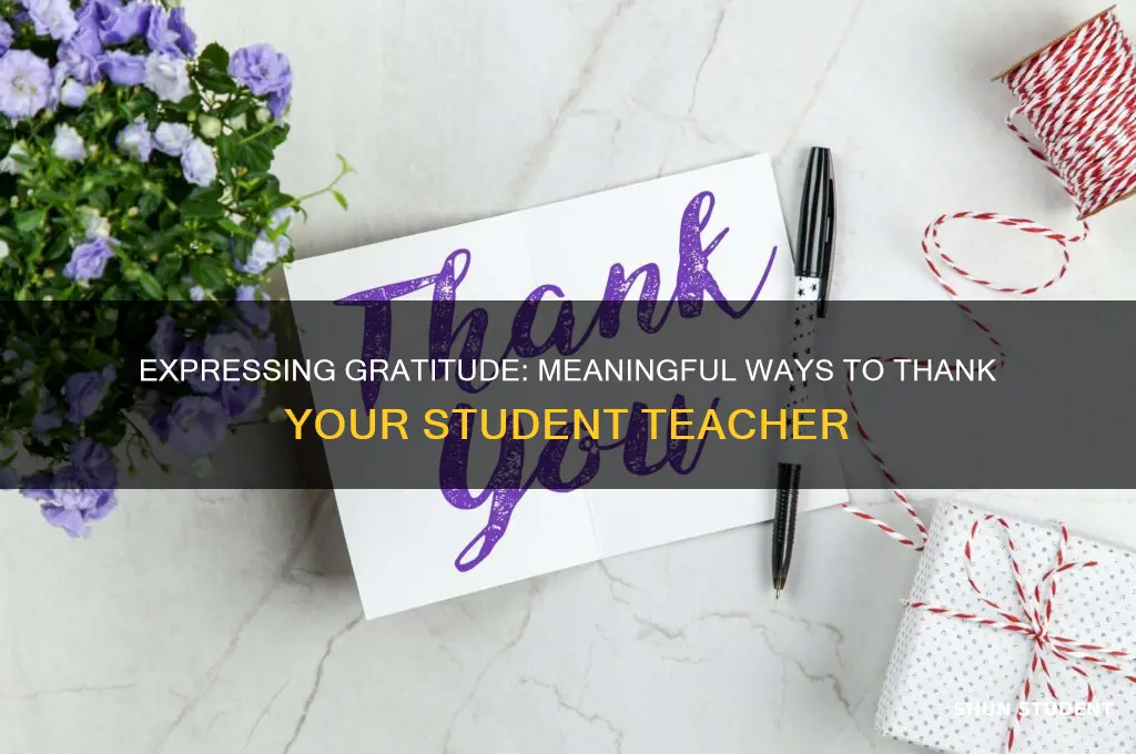 how to thank a student teacher