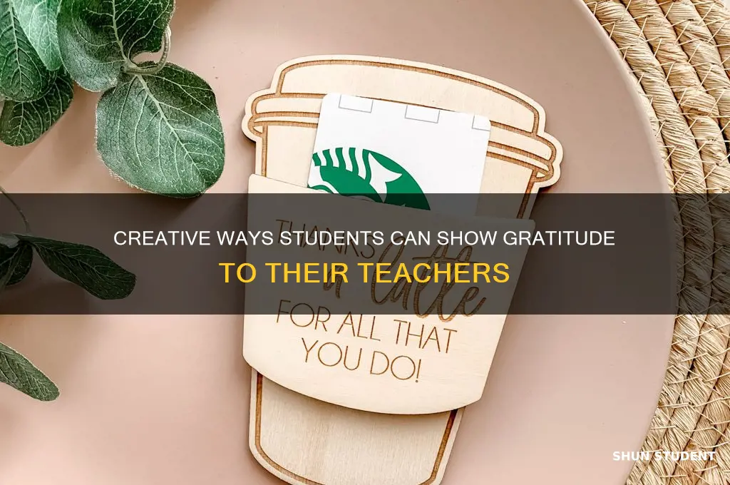 how to thank teacher ideas from student