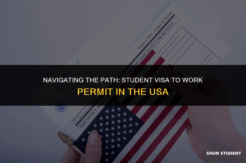 how to transfer student visa to work permit in usa