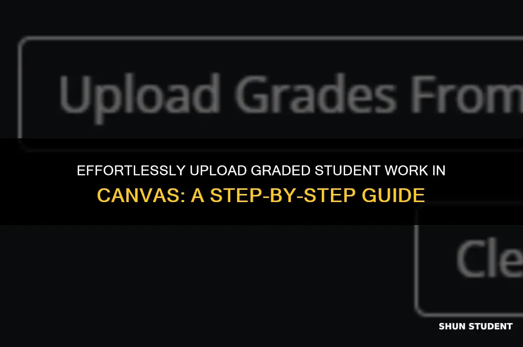 how to upload graded student work in canvas