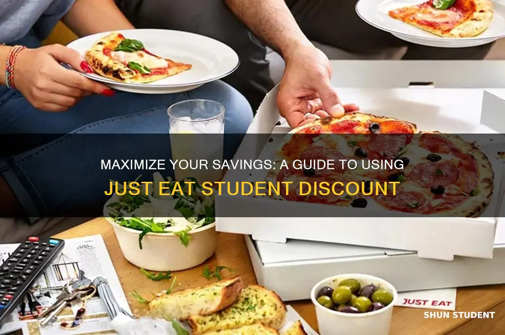 how to use just eat student discount