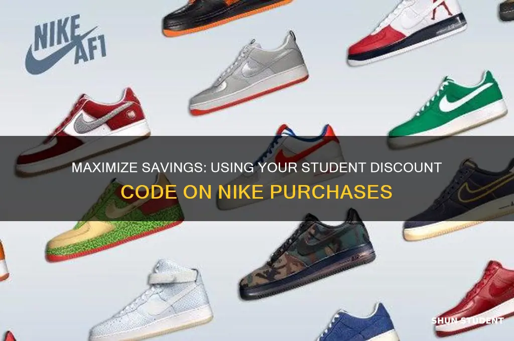 how to use my student discount code on nike