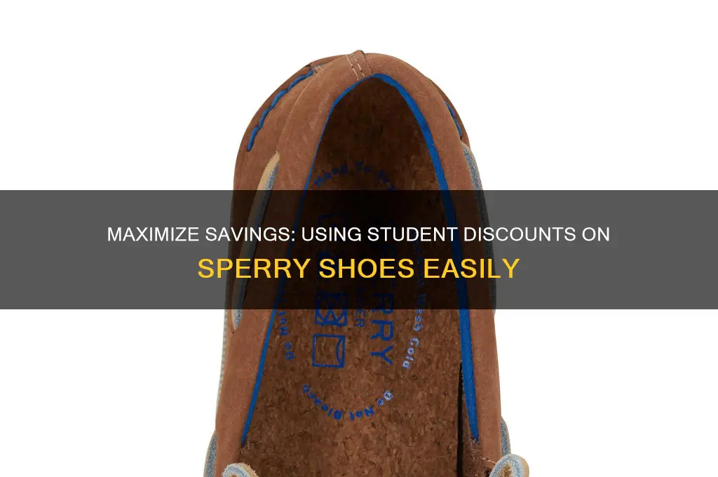 how to use student discount on sperry
