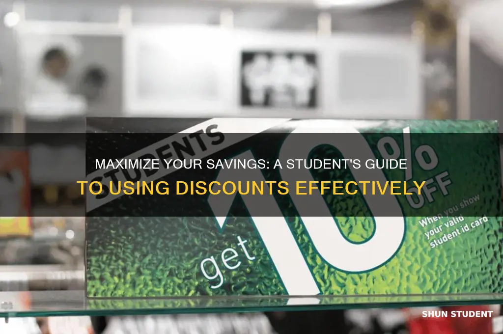 how to use student discounts