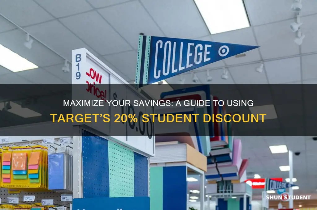 how to use target 20 student discount