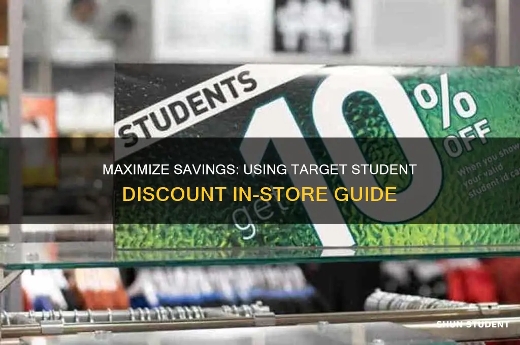 how to use target student discount in store