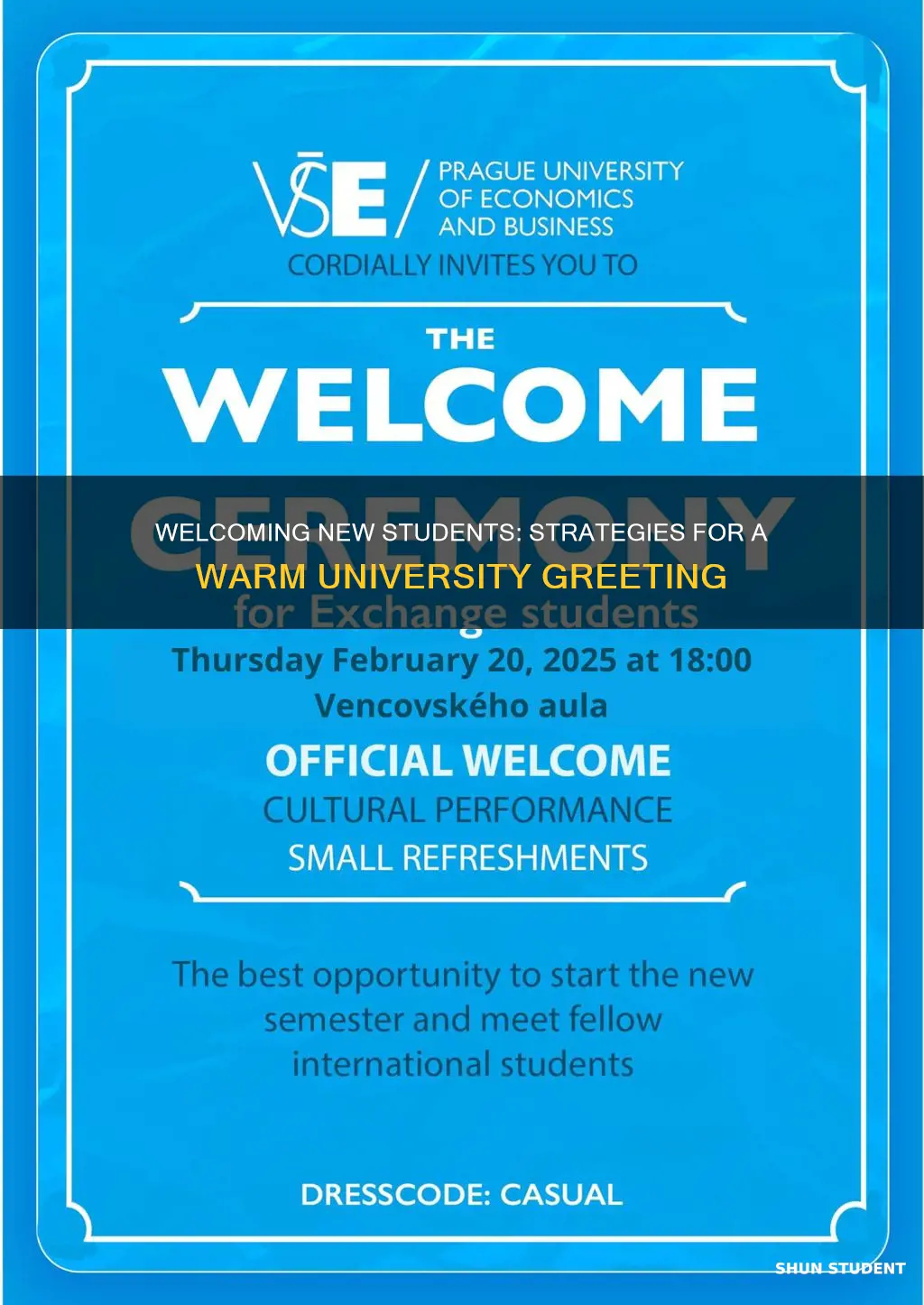 how to welcome new students in university