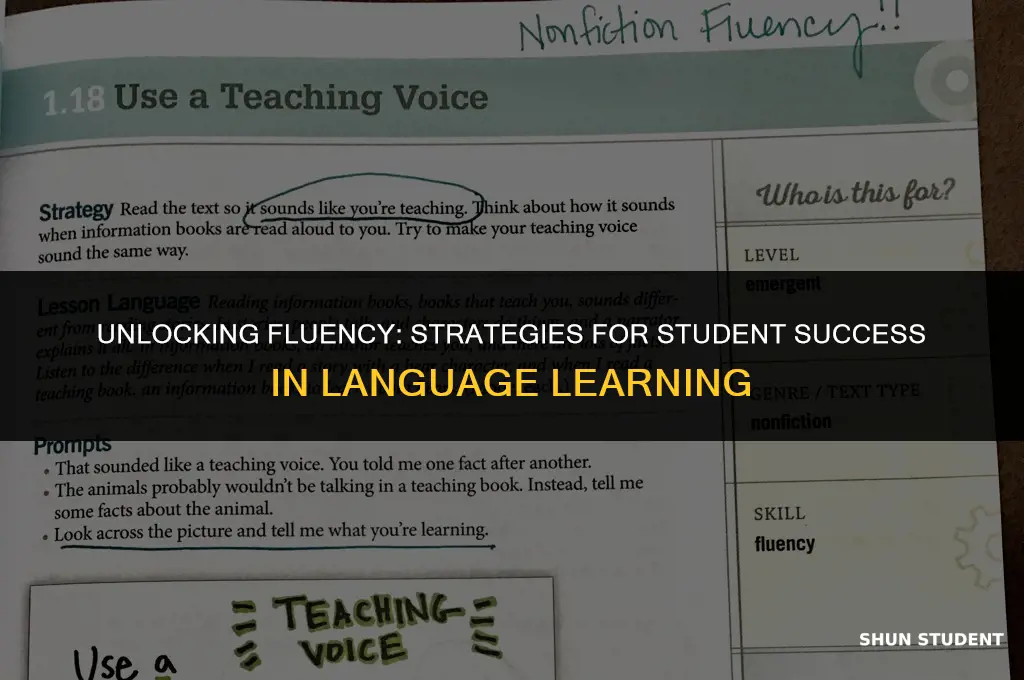 how to work on fluency with students