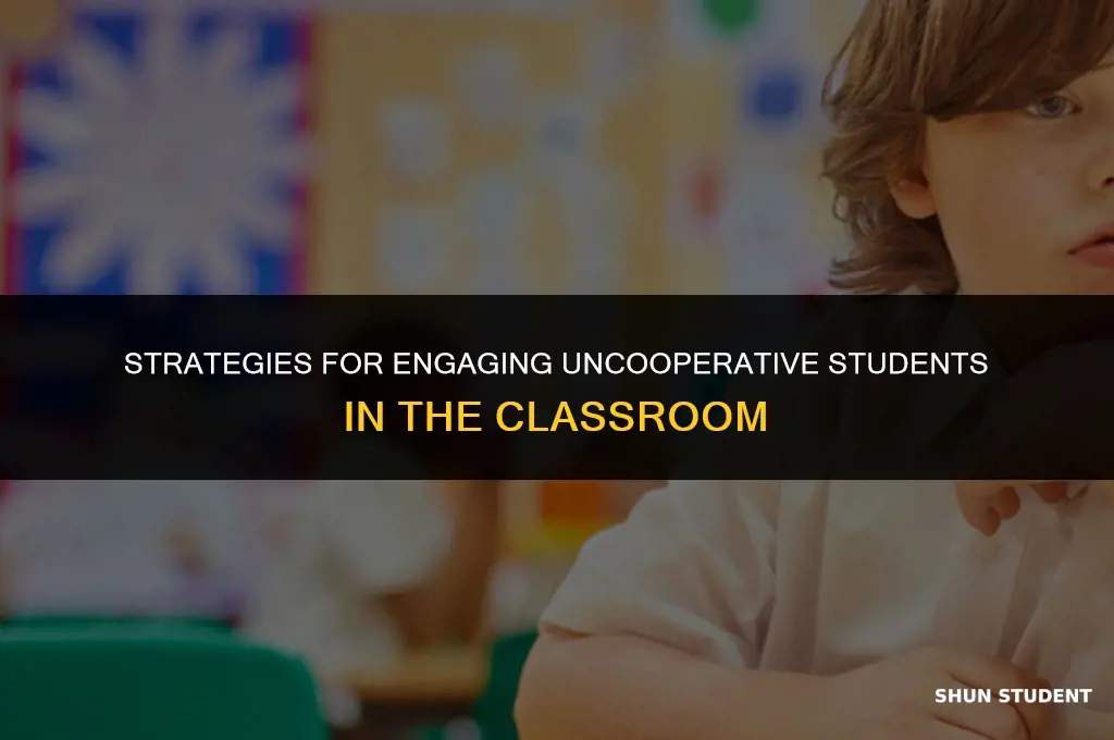 how to work with an uncooperative student