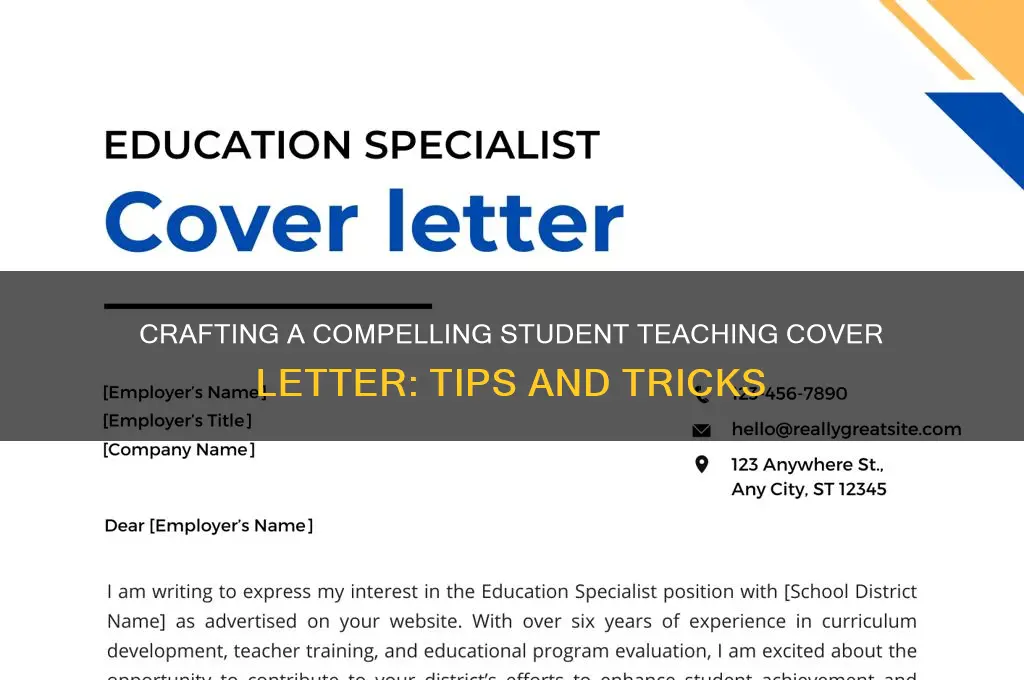 how to write a cover letter for student teaching