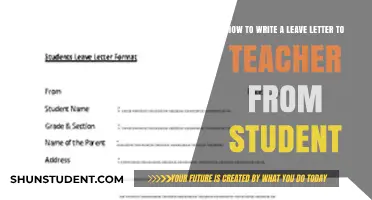 Crafting a Polite and Effective Leave Letter to Your Teacher