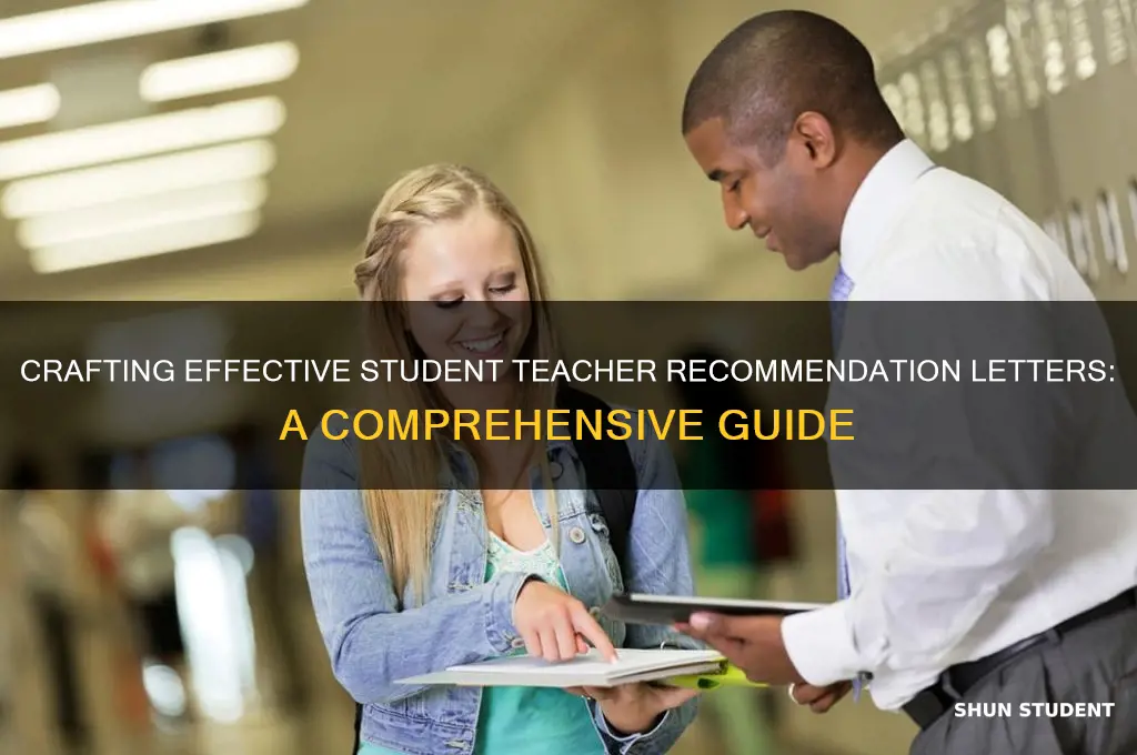 how to write a letter of recommendation for student teacher