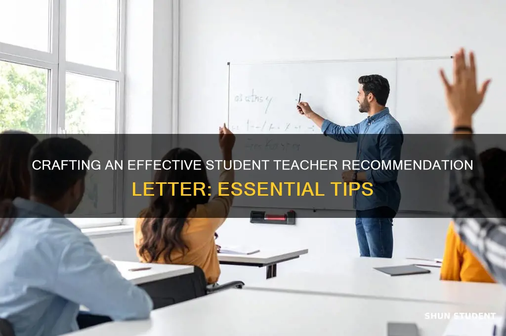 how to write a proper letter for a student teacher