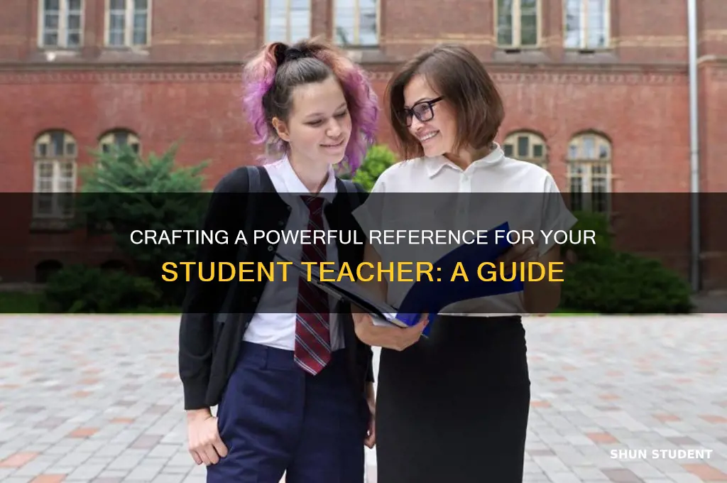 how to write a reference for a student teacher