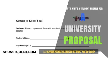 Crafting a Compelling Student Profile for University Proposals