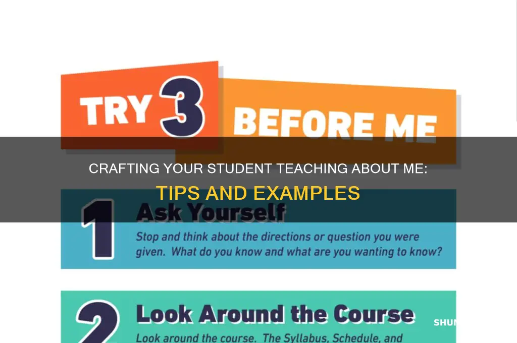 how to write an about me for student teaching