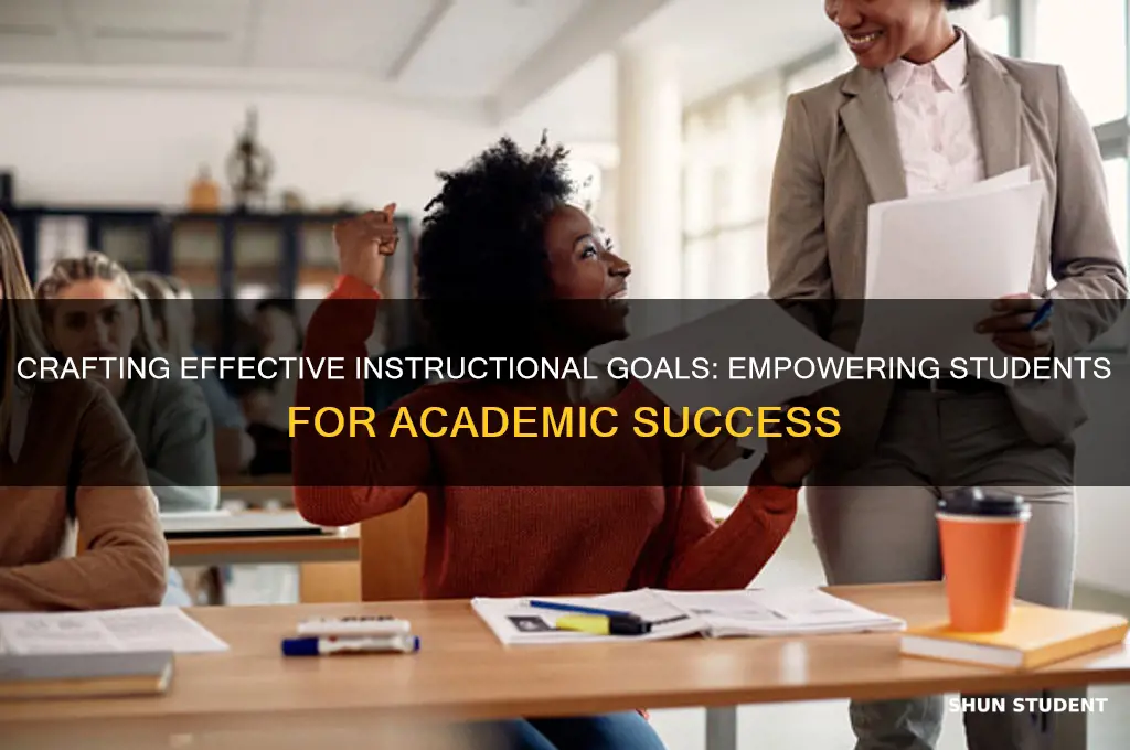 how to write instructional teacher goals for students