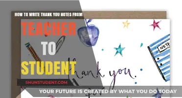 Expressing Gratitude: Crafting Meaningful Teacher-to-Student Thank You Notes