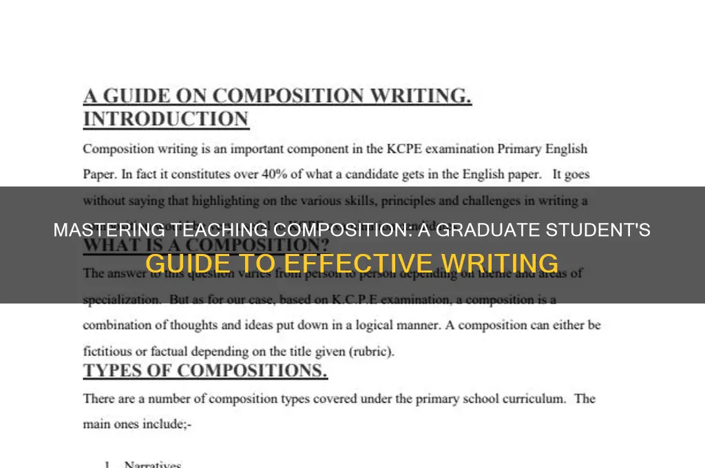 how to write up teaching composition as a graduate student