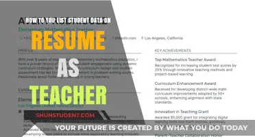 Highlighting Student Data on Your Teacher Resume: A Strategic Guide