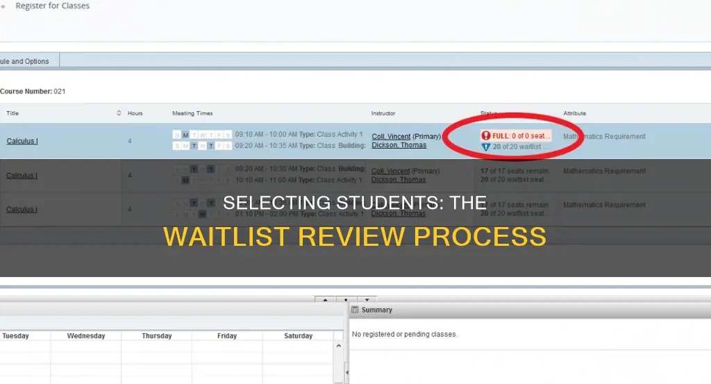 how university choose students from waitlist
