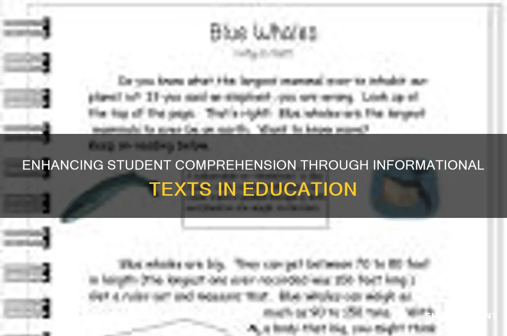 how using informational texts assists in teaching comprehension to students