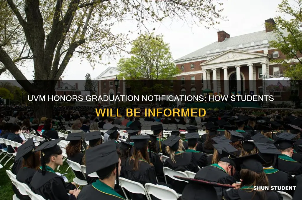 how uvm students will be notified about graduating with honors