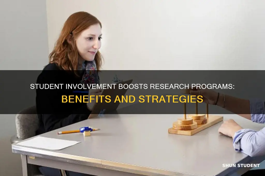 how will a research program be benifited from students participation