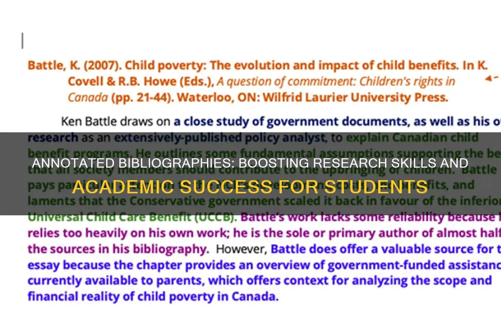 how will an annotated bibliography benefit you as a student