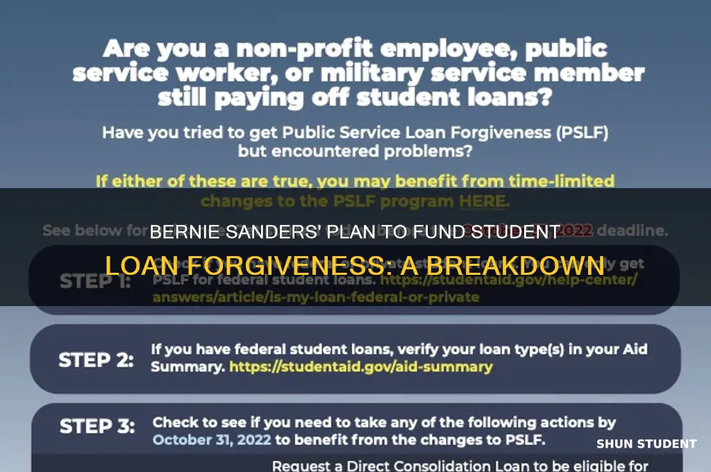 how will bernie sanders pay for student loans