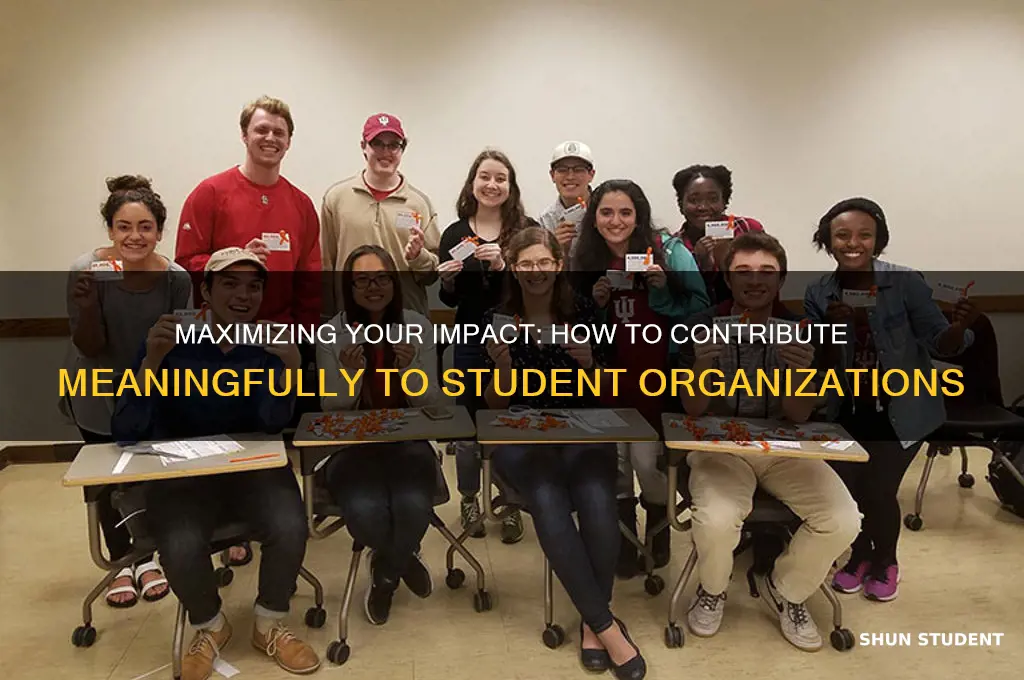 how will i contribute on the student organization