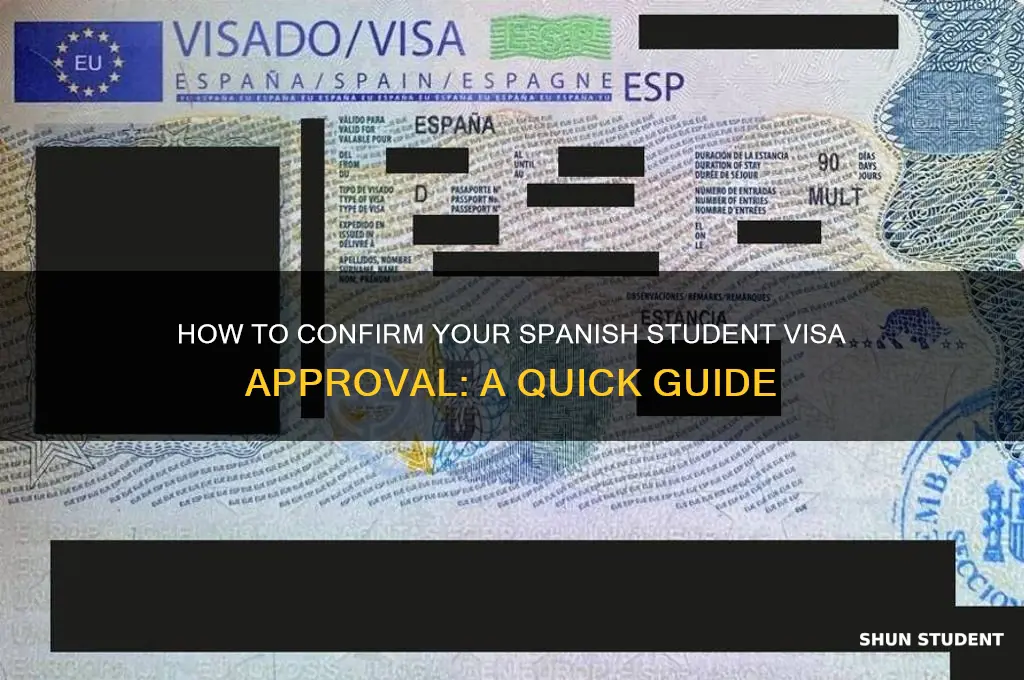 how will i know my spanish student visa is approved