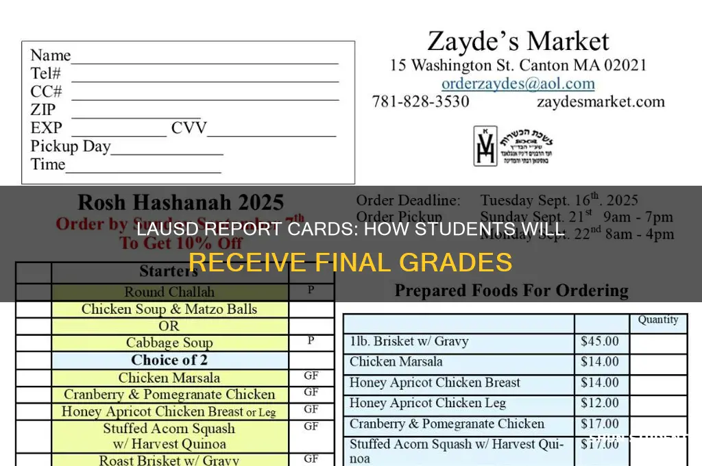 how will lausd students get their final report card