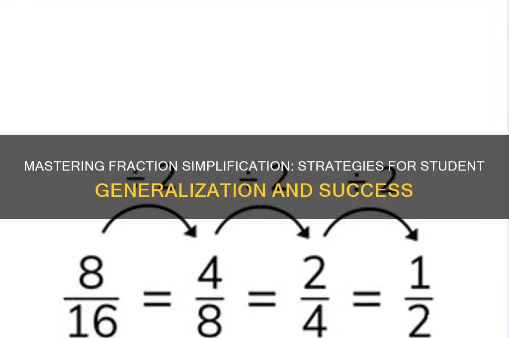 how will students be able to generalization with simplifying fractions