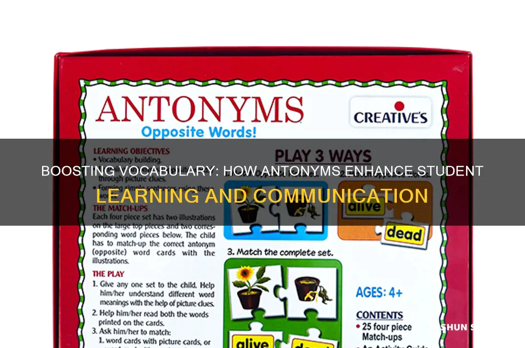how will the students benefit from an antonyms
