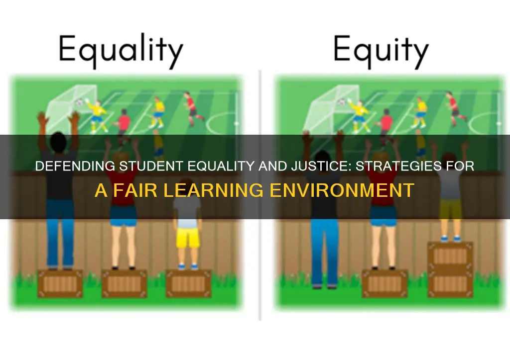 how will you defend student equality and justice
