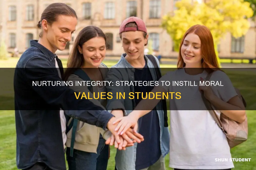 how will you inculcate moral values among students
