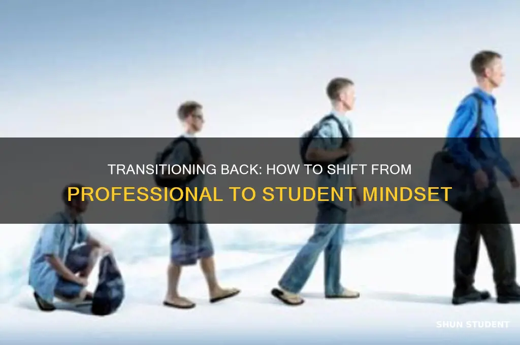 how will you prepare yourself from professional to student