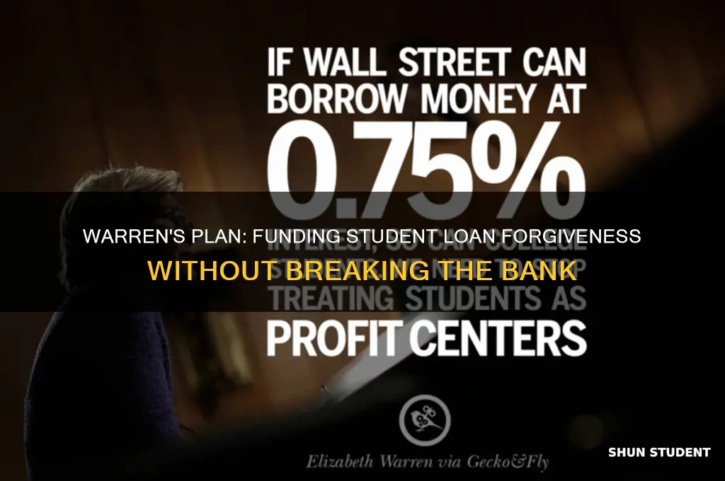 how would warrne pay for student loan forgiveness