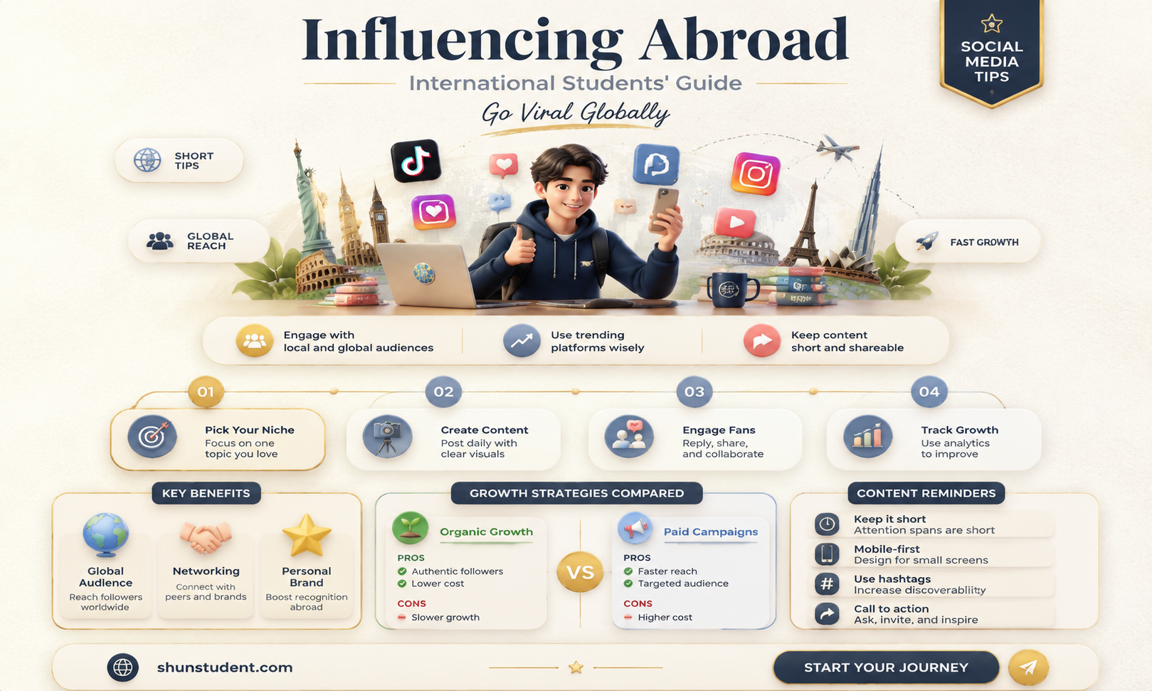 can an international student be an influencer